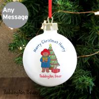 Personalised Paddington Bear Christmas Bauble Extra Image 1 Preview
